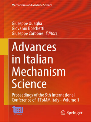 cover image of Advances in Italian Mechanism Science